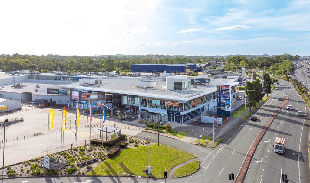 Logan super centre - a large format retail centre drone shot